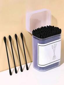 100支双头软耳勺，耳垢清除棉签 - 温和去除黑头和清洁，独立包装卫生耳勺，双头设计，高品质包装，日本个人护理工具，时尚容器，舒适握感 - 雙頭 - 查看 3