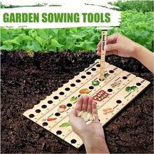 1PC Multifunctional Planting Ruler With Seeder And Planting Guide, Square Gardening Tool And Perforated Gardening Ruler, Vegetable Planting Board, Plant Gardening Supplies - 1 - View 9