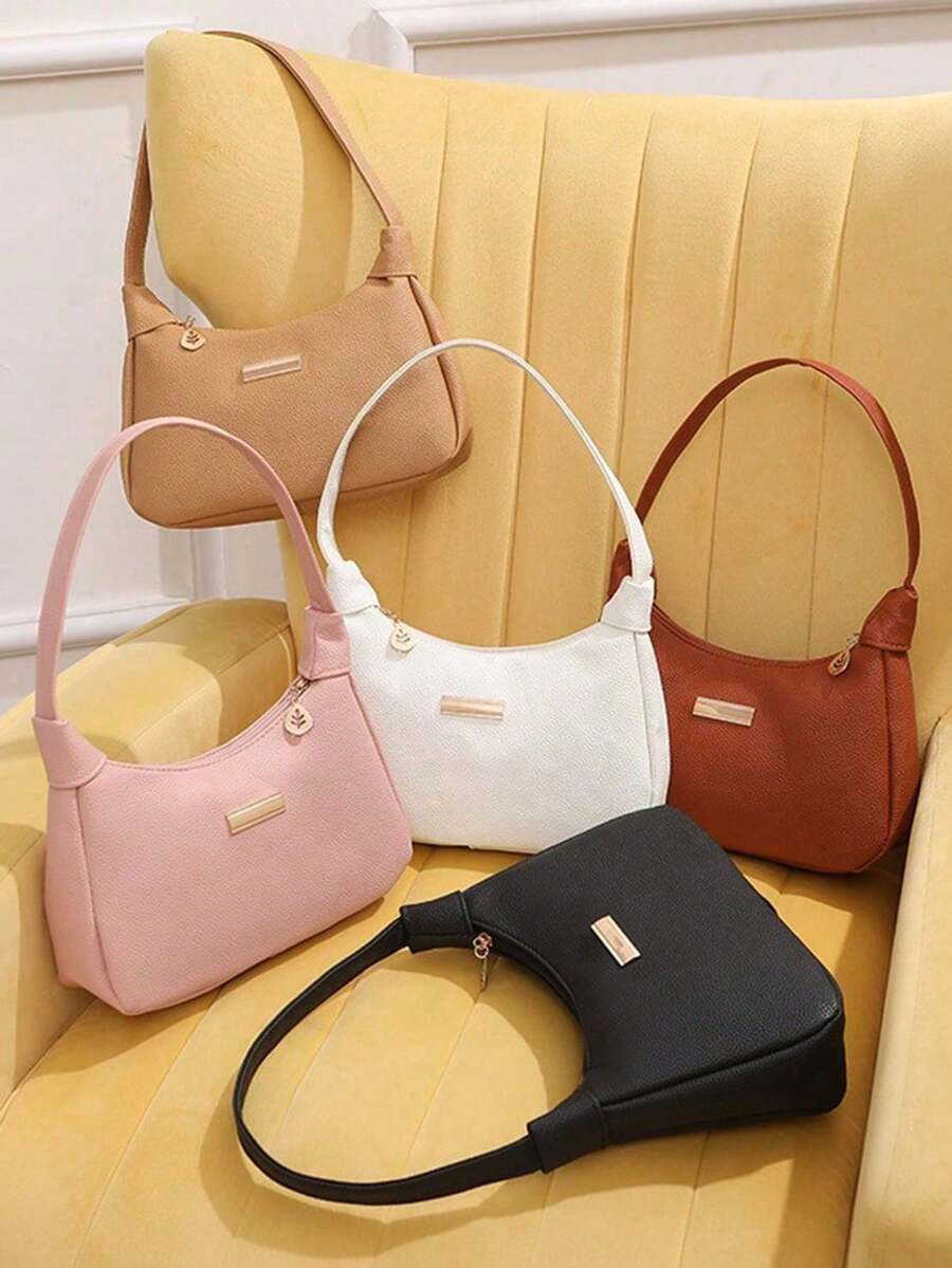 Valentine's Day Gift For Women: Lychee Seed Women's Handbag, Fashion Women's Shoulder Bag, Zipper Bag And Wristband, Multifunctional Armpit Dumpling-Shaped Wallet, Suitable For Women's Birthday Party, Valentine's Day Event Gifts. These Exquisite Gifts Are Available In A Variety Of Colors. - 彩色 - 查看 1