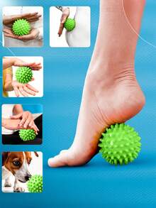 1pc Massage Ball, Acupressure Massage Lacrosse Ball, Suitable For Shoulder, Neck, Yoga, Fitness, Relaxing Feet, Arms, Waist, Buttocks - Green - View 3