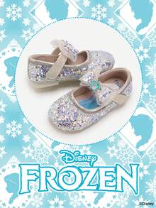 Disney 1双正版授权公主鞋，适合日常及假日户外穿着，舒适防滑，透气（儿童平底鞋，女童鞋，公主鞋，女王鞋） - 米色 - 查看 2