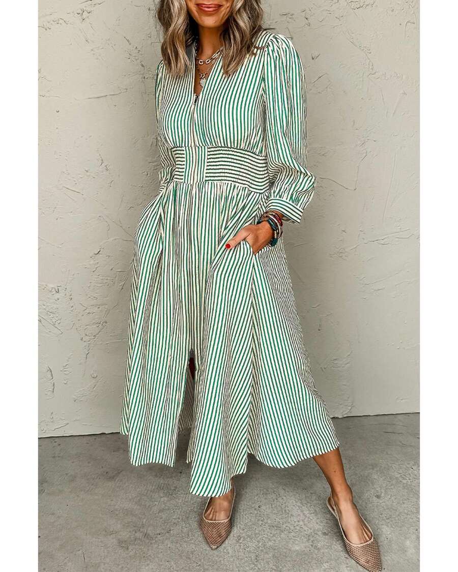Azura Exchange Women Midi Dresses - màu xanh lá - Xem 1