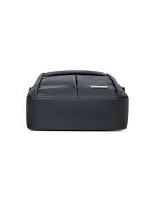 1pc Black Fashionable Briefcase, Minimalist Stylish Business Backpack - Rectangle - View 6