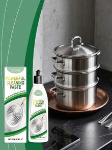 终极神奇锅底清洁膏 - 强力去除烧焦污渍和顽固油渍，不锈钢厨具抛光膏，多功能厨房深度清洁必备，不留划痕，持久光泽，家用清洁工具 - 液體 - 查看 6