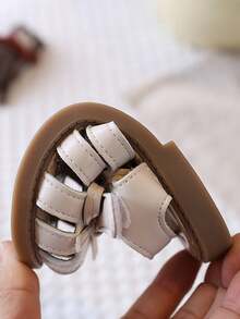 1 Pair Girls' Flat Sandals, 2026 New Bowknot Closed Toe Fashion Girl Sandals, Suitable For Daily, School, Running, Beach - Beige - View 10