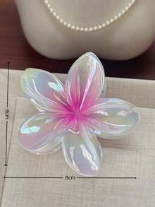 1件/3件/6件裝 花卉印花休閒款 ABS 塑料仿珍珠花朵髮夾，漸層漸變色，歐美時尚髮飾 - 彩色 - 查看 8