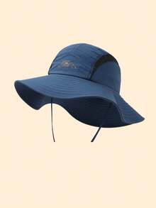 1pc Kids Large Brim Sun Protection Fishing Hat, Summer Boys Girls Outdoor Sports Casual Beach Hat, UV Protection Wide Brim Sun Hat - 1PC - View 5