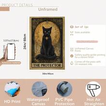 1pc Gothic Tarot Black Cat Guardian Poster, Mysterious Cat Decor, Suitable For Living Room, Bedroom, Bathroom, Office, Perfect Gift For Tarot And Cat Lovers, Cat Decor, Bedroom Decor, Home Accessories, Dark Aesthetic, Home Decor - Multicolor - View 13