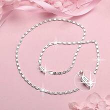 Dây chuyền bạc sterling 925 dài 16-24 inch, trang sức thời trang thanh lịch, món quà lý tưởng cho nam và nữ. - Bạc 4 - Xem 1