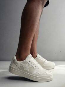 Men's New Breathable Casual Slip-On Sneakers, Versatile Sports Leisure Shoes - Beige - View 1