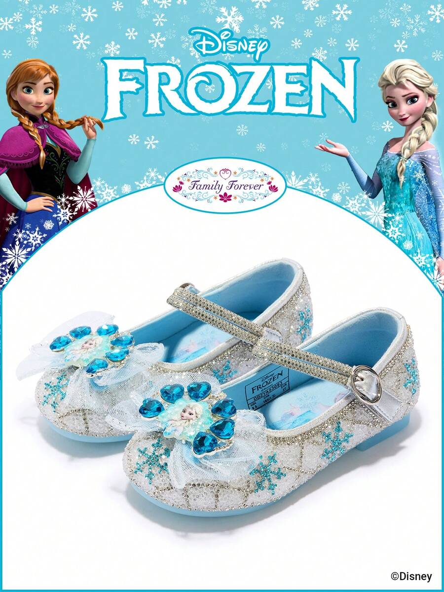 Disney 1双正版授权公主鞋，适合日常及假日户外穿着，舒适防滑，透气（儿童平底鞋，女童鞋，公主鞋，女王鞋） - 淺藍色 - 查看 1