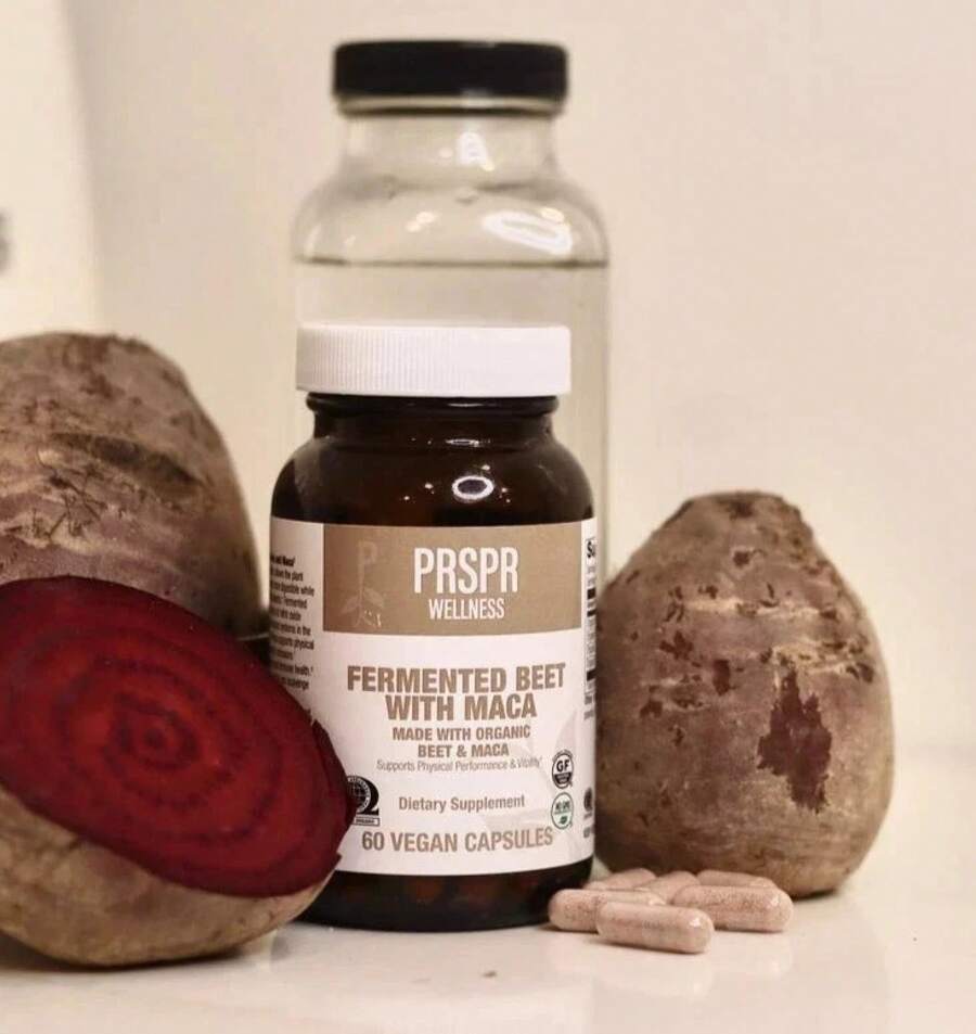 PRSPR Wellness Fermented Beet W/ Maca 60 Vegan Capsules Non-GMO FREE SHIPPING - 1 - Xem 1