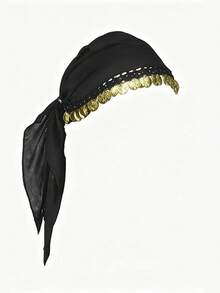 1pc Belly Dance Accessory Coin Headband, Dance Performance Headpiece, Hat (Random Color Shipped) - Multicolor - View 15
