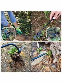 四爪锰钢手持式除草工具，适用于花园、后院和农场除草 - 園藝耙 - 查看 4