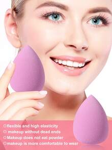 5PCS Makeup Sponges+1pc Mini Makeup Sponges - Multicolor - View 7