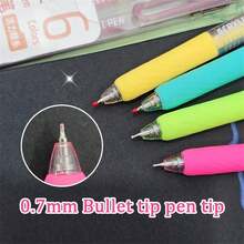 6pcs Professional Planner Pens Back To School Set, Acrylic 3D Layered + Ballpoint Smooth Writing, Bleed-Resistant, Compatible With Planner Tapes & Notebooks, Suitable For Student Creative Arts - Colorful Black Series - View 4