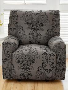 4/6/8 piezas Cubiertas de sillón reclinable/sofá con estampado floral, Fundas elásticas para sillón reclinable, Cubiertas de sofá, Adecuado para decoración de sala de estar y oficina - Gris - Ver 6