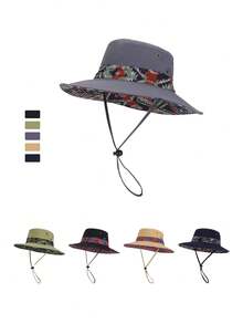 1 件女士网眼透气遮阳帽，夏季运动开顶帽 - 黑色 - 查看 10