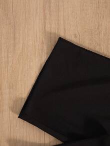 Set de 2 piezas: Blusa sin mangas de unicolor con cuello en V y decoración de lazo 3D y botones, pantalones rectos, para primavera/verano para niñas - Albaricoque - Ver 10