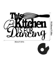 1pc Metal Iron Decor Wall Art Sign Plaque With Motivational Text, Suitable For Kitchen, Living Room, Bedroom, Office, Wall Hanging Decoration, Tabletop Accessory, Outdoor Garden Decoration - Black - View 4