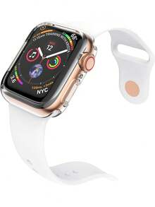 透明硅胶保护壳，兼容 42mm、46mm、40mm、41mm、44mm、45mm，具有防震、防刮、防尘、轻薄、超薄的硅胶保护壳，触感柔软，也兼容 Series SE、10/9/8/7/6/5/4，精准开孔，男女皆宜，安装简便。 - 無色 - 查看 3
