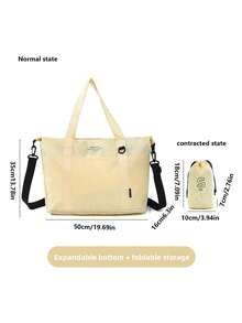 1pc Foldable Portable Business Travel Bag, Large Capacity Student Luggage Bag, Maternity Bag, Women Handbag & Shoulder Bag ,Travel Essential Bag - Multicolor - View 14