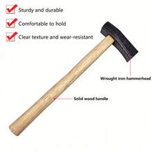 1PC Jewelry Tool Texture Hammer With Wooden Handle Punch Printing Metal Mallet For Jewelry Repair & DIY Carving Tools - A - View 4