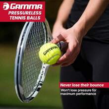 GAMMA Sports Pressureless Tennis Balls Box - Ideal for Practice Teaching and Training with High-Visbility Felt - Indoor and Outdoor Court Play - 48 and 75 Pack Sizes - Caja de 18 - Ver 3