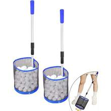 Table Tennis Ping Pong Balls Collector - Ping Pong Ball Picker Upper Retriever with Adjustable Length Table Tennis Net Bag Handle for Storage Hold up About 120 Table Tennis Balls - 2 piezas de selector circular - Ver 8