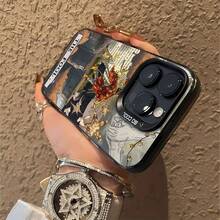 Funda para teléfono con un toque artístico de ensueño. Compatible con fundas ,  17,  16 Pro Max,  15 Pro Max,  13 y  12. Ofrece protección total contra golpes y caídas. Un regalo perfecto para familiares, amigos, seres queridos, novios/novias y para cualquier ocasión especial. - Negro - Ver 6