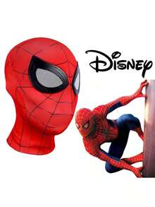 Spider-Man Cosplay Mask, Cute & Funny Adult Size In Stock, Miles Morales Mask - Red - View 2