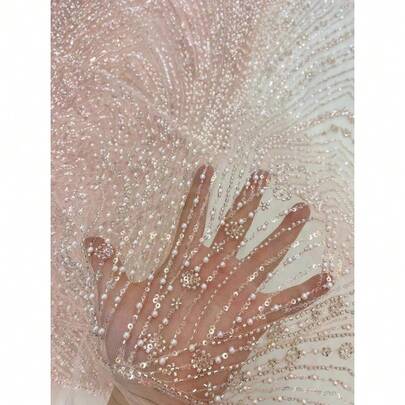 2026 hochwertiger französischer Luxus-Pailletten-Nigerianischer Mesh-Spitzenstoff, geeignet zum Nähen von Hochzeitskleider