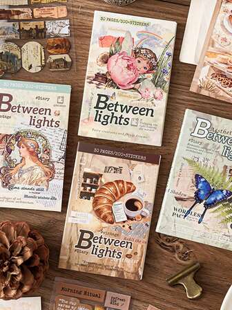 30pcs Multi-Functional Bullet Journal Stickers, Creative DIY Decorative Scrapbooking Stickers For Gifts, Office, Home, Marking, Labels, Classroom, Entertainment Toys, Student Planner, Vintage Aesthetic Decor