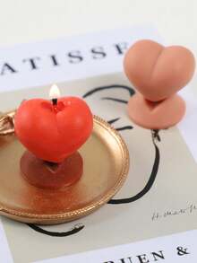 3D Heart Shaped Craft DIY Handmade Gypsum Aromatherapy Silicone Mold - White - View 4