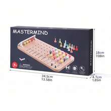 Juguetes educativos de madera certificados CPC CE EN71, juguetes de entrenamiento de pensamiento lógico para bebés, juego de bloques de construcción de ajedrez de madera - Multicolor - Ver 10