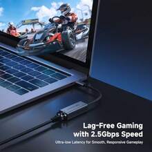 Cable Matters Adaptador USB C a Ethernet de 25 Gb velocidad de red Gigabit de 2 5 adaptador USB C a Ethernet compatible con USB 4 Thunderbolt 4/5 Plug and Play para MacBook portátil y dispositivos - como en la foto - Ver 4