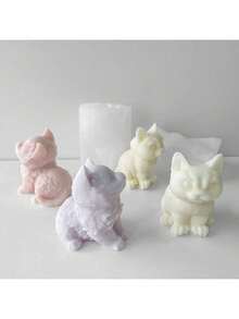 Cute Cat DIY Handmade Fragrance Plaster Multifunctional Silicone Mold - White - View 4
