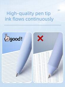 6pcs/Box Colorful Ballpoint Pens In Muted Tones, High-Quality Quick-Drying Retractable Pens For Journaling, Suitable For School And Office Use, Back To School Season - Sets - View 10