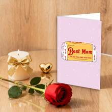 1pc Mother's Day Greeting Card, Fun And Creative, For Family And Friends, BEST MAM, Thank You Cards, Birthday Gift, Cards, Unusual Items, Gift Cards - Sets - View 4