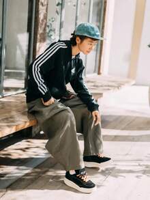 Adidas ESSENTIALSM3s FtFzHd Sports Training Logo Jacket, Men's Autumn, Black - Black - View 8