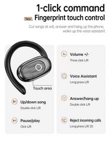 Acer OHR553 Bluetooth Earbuds Open-Ear Design With Charging Case Non-In-Ear OWS Wireless Earhooks Comfortable Wear Perfect For Sports Running Cycling Compatible With IOS/Android Phones - one-size - View 12