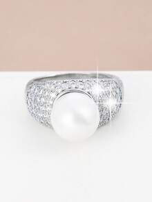 1枚镶嵌奢华水钻的时尚闪亮戒指，适合作为礼物、参加派对和日常佩戴。 - 戒指 - 查看 5