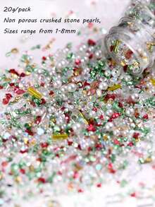 Serie azul Edición limitada de la atmósfera Estilo Ins Cuentas de arroz de vidrio Cuentas dispersas Pulsera y collar hechos a mano DIY a juego - Multicolor - Ver 49