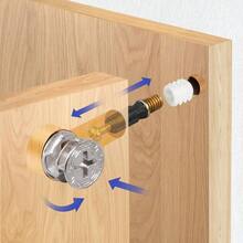 Đầu nối 3 trong 1, bánh răng lệch tâm bằng sắt dùng cho cửa tủ, đầu nối tháo lắp và cố định. - Bộ bánh răng lệch tâm - 1 chiếc - Xem 5