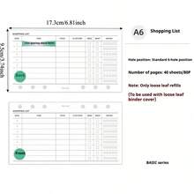 40 tờ giấy thay thế rời A6/A7/M5 cho sổ planner, danh sách đánh giá, chi tiết, cấp độ, danh sách mua sắm, danh sách mong muốn, đồ dùng tổ chức nhà cửa & văn phòng, dụng cụ học tập - Danh sách mong muốn - Xem 16