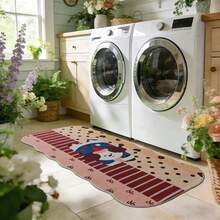 1pc Cartoon Dog Printed Bath Mat, Bathroom Rug, Kitchen Mat, Area Rug, Laundry Room Carpet, Soft Plush Printed Rug, Area Decor Carpet, Thick Anti-Fatigue Kitchen Mat, Waterproof Non-Slip, Farmhouse, Comfortable Standing Mat For Sink, Bathroom, Laundry Room - Cartoon Dog Pattern - View 4