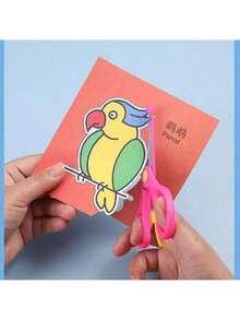 90Pcs Kids Cartoon Paper Cutting Craft Set, Assorted Pattern DIY Hand‑Cut Paper Art Kit, Educational Creative Handmade Toy For Children - Multicolor - View 6