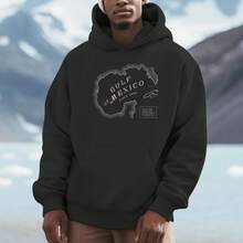 Sudaderas deportivas para hombres, camisetas y camisetas sin mangas, regalo para novio, sudadera con mapa del Golfo de México, camiseta gráfica de algodón negro para hombres - manga corta, algodón, camiseta casual de verano, lavable a máquina, cuello redondo, tela microelástica - Negro - Ver 7
