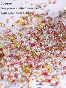 Serie azul Edición limitada de la atmósfera Estilo Ins Cuentas de arroz de vidrio Cuentas dispersas Pulsera y collar hechos a mano DIY a juego - Multicolor - Ver 17