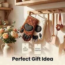 Cat Paw Heat Resistant Gloves, Thick Silicone High Temperature Insulation, Suitable For Kitchen Baking - Multicolor - View 6